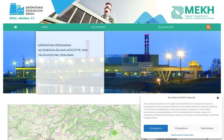 Kuvakaappaus sivustosta eromuvekejszakaja.hu