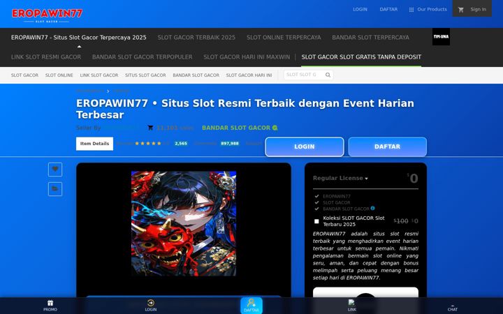 Screenshot stránky eropawin77.org