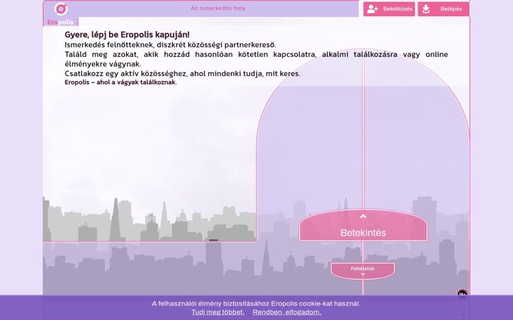 Skærmbillede af eropolis.hu