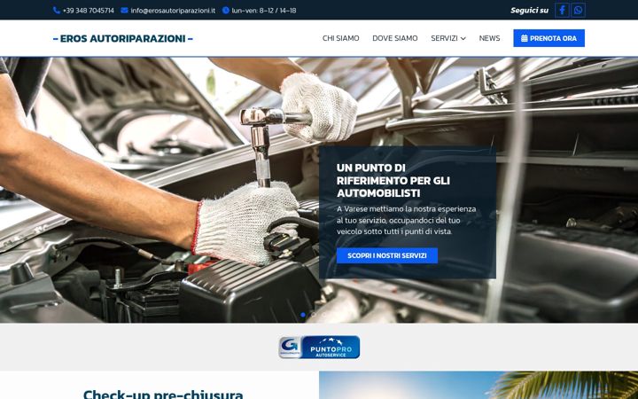 Captura de pantalla de erosautoriparazioni.it