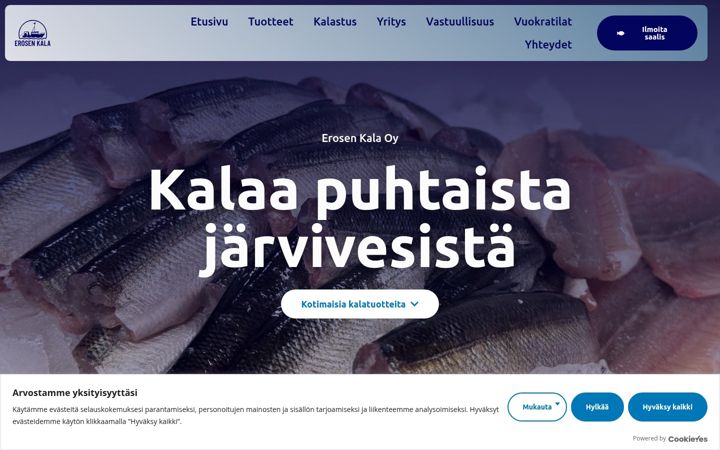 Екранна снимка на erosenkala.fi