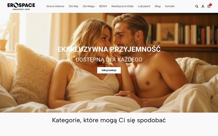 Screenshot stránky erospace.pl