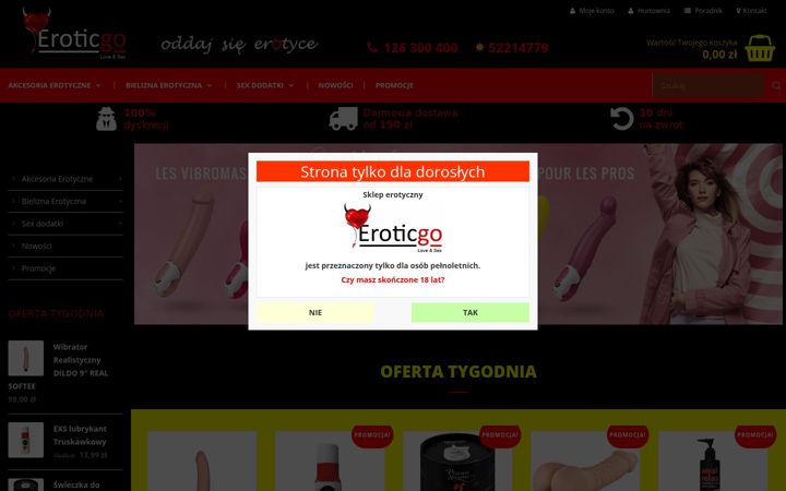 Screenshot stránky eroticgo.pl