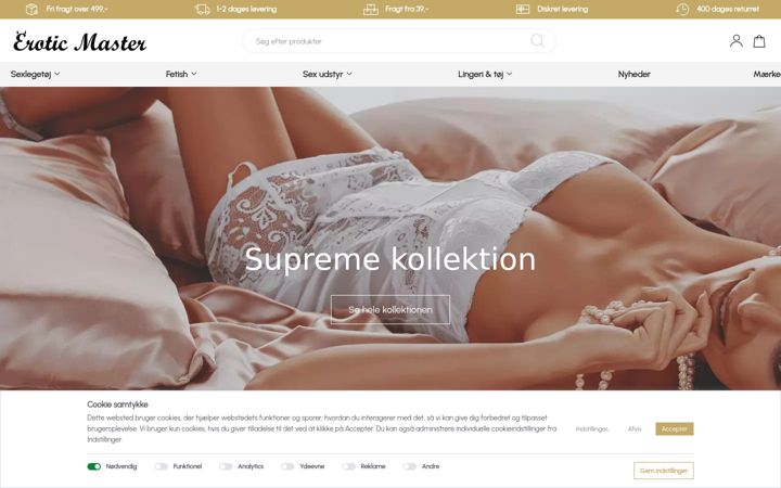 Screenshot stránky eroticmaster.dk