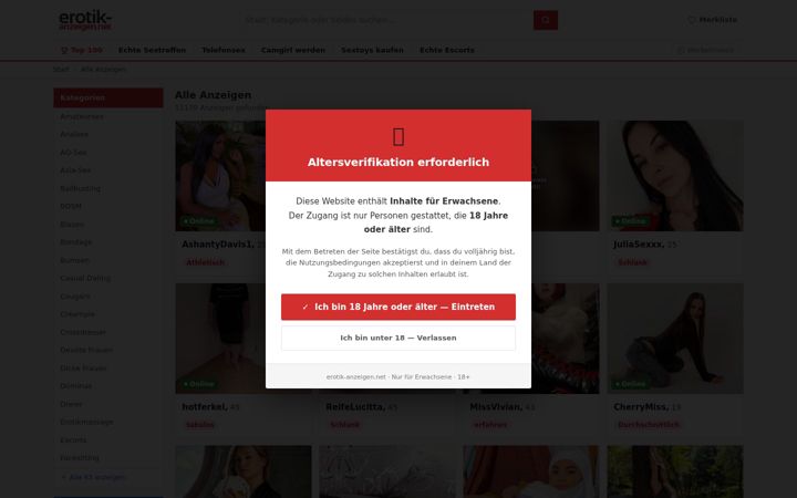 Screenshot ta' erotik-anzeigen.net