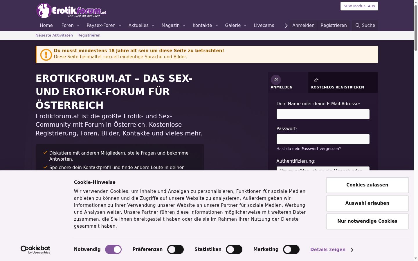 Snimka zaslona bannera za privolu prikazanog prije bilo kakve interakcije