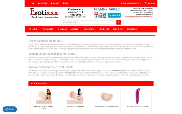 Screenshot stránky erotixxx.dk