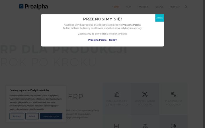 Screenshot stránky erp-dla-produkcji.pl