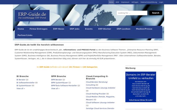Screenshot stránky erp-guide.de