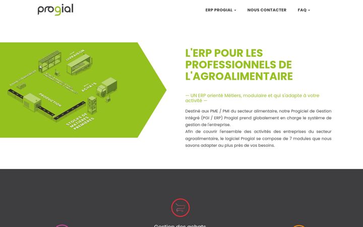 Screenshot ta' erp-progial.fr