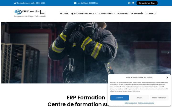 Screenshot di erpformation-nice.fr