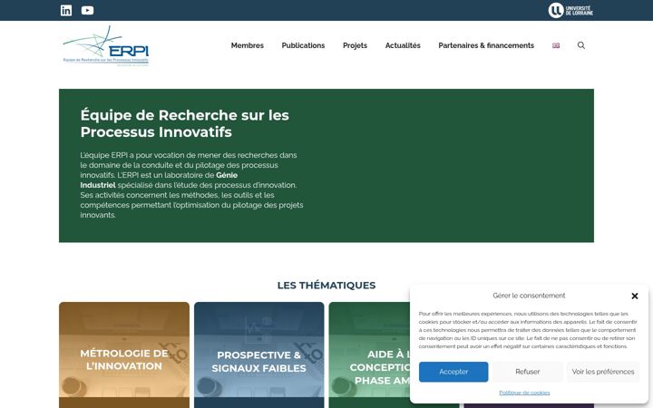 Screenshot di erpi.univ-lorraine.fr