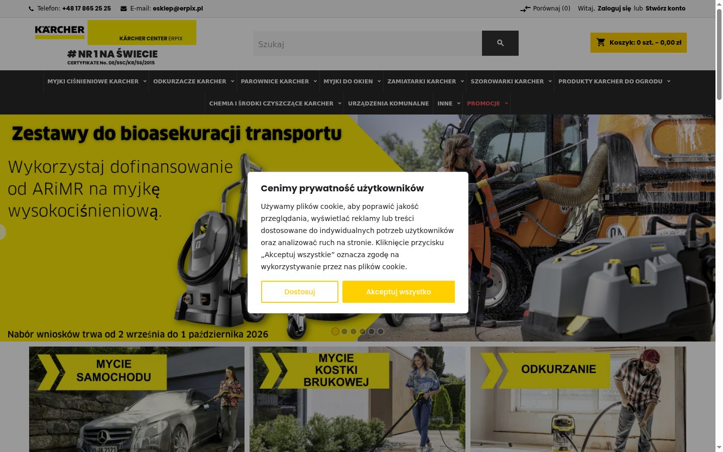 Captura de ecrã do banner de consentimento apresentado antes de qualquer interação