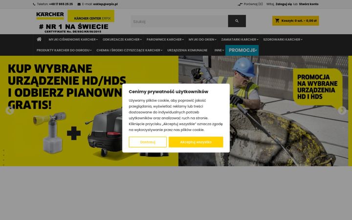 Screenshot stránky erpixkarcher24.pl