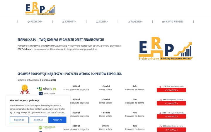 Screenshot stránky erppolska.pl