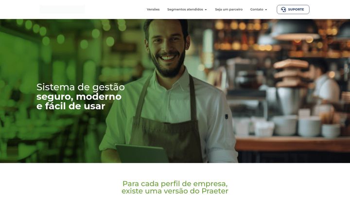 Captura de pantalla de erppraeter.com.br