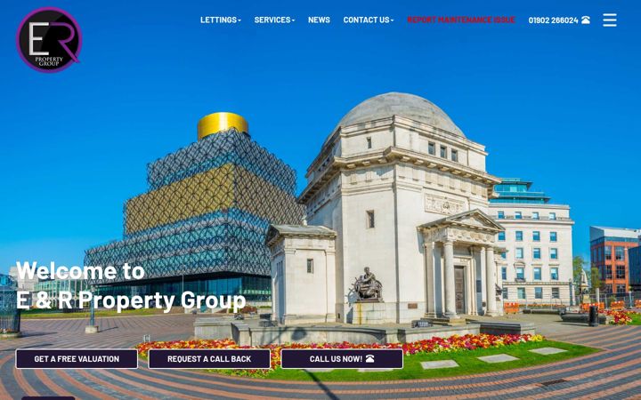 Skærmbillede af erpropertygroup.co.uk