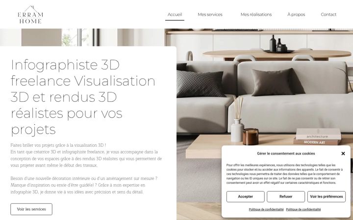 Screenshot di erramhome.fr