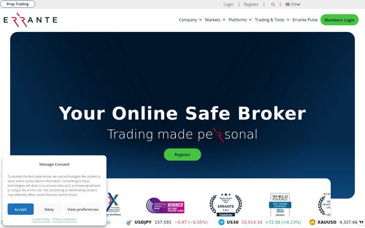 Screenshot von errantefx.net