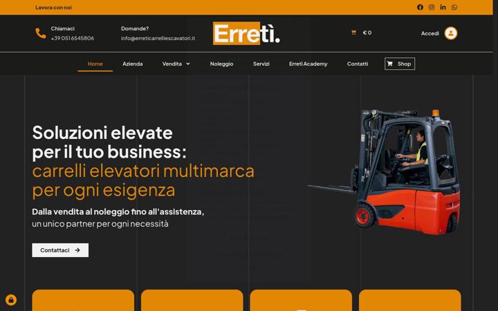 Screenshot of erreticarrelliescavatori.it