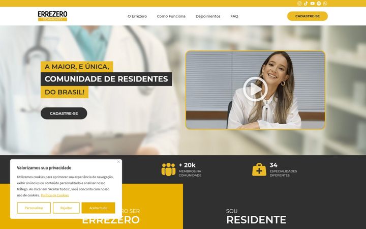 Captura de pantalla de errezero.com.br