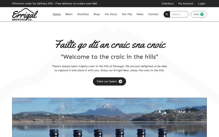 Skærmbillede af errigalbrewing.ie
