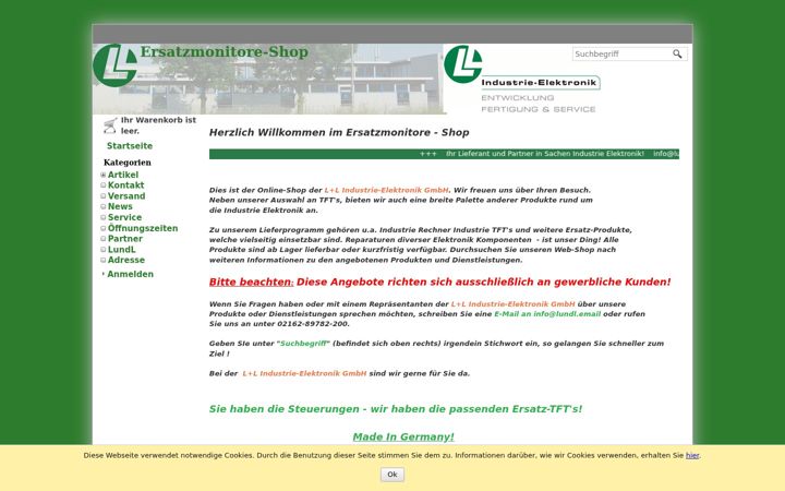 Screenshot stránky ersatzmonitore-shop.de