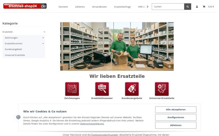 Screenshot of ersatzteil-shop24.de