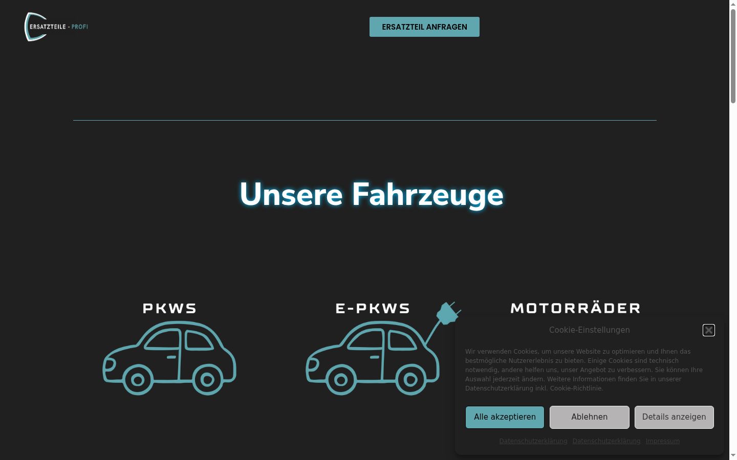 Screenshot of the consent banner shown before any interaction
