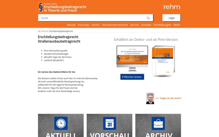 Екранна снимка на erschliessungsbeitragsrecht.de