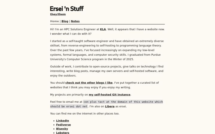 Screenshot of ersei.net