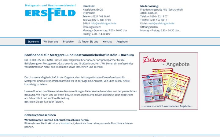 Екранна снимка на ersfeld-gmbh.de