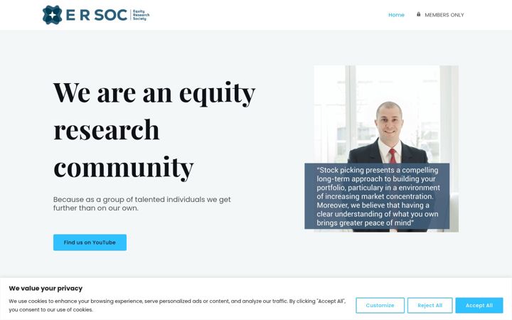 Ekraanipilt saidist ersoc.ch
