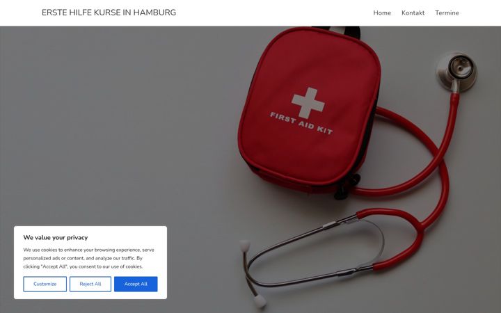 Skärmbild av erste-hilfe-kurse-in-hamburg.de