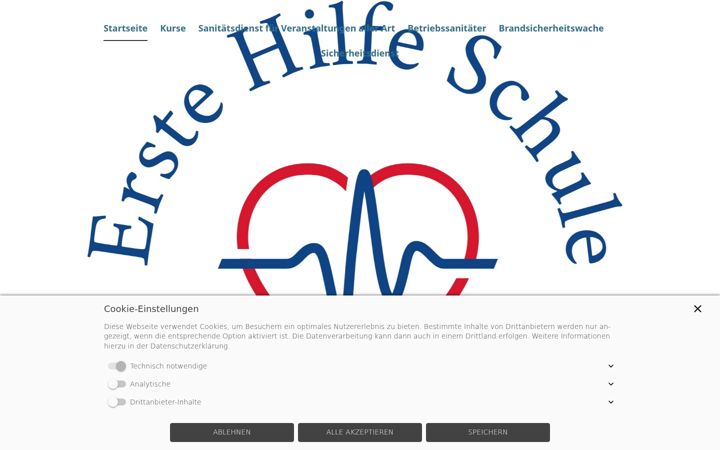 Ekraanipilt saidist erste-hilfe-schule-schweiz.ch