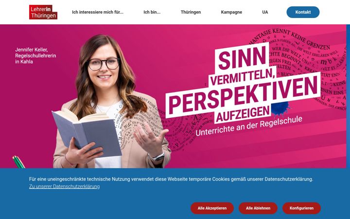 Skärmbild av erste-reihe-thueringen.de