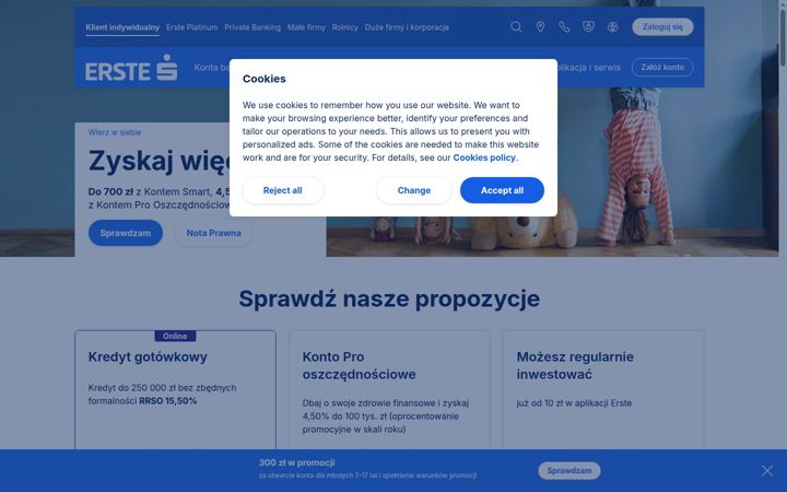Screenshot von erste.pl