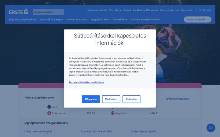 Screenshot of erstebank.hu