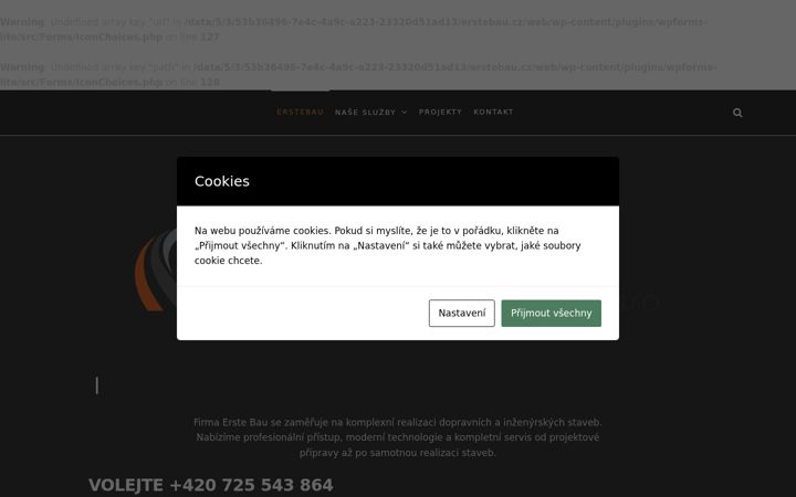 Snímek obrazovky erstebau.cz