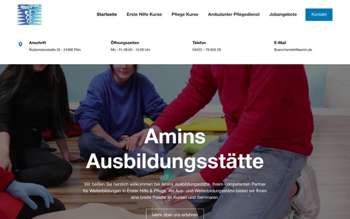 Skärmbild av erstehilfeamin.de