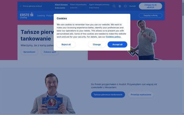 Screenshot of ersteleasing.pl