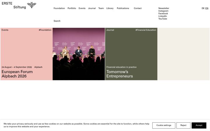 Screenshot stránky erstestiftung.org