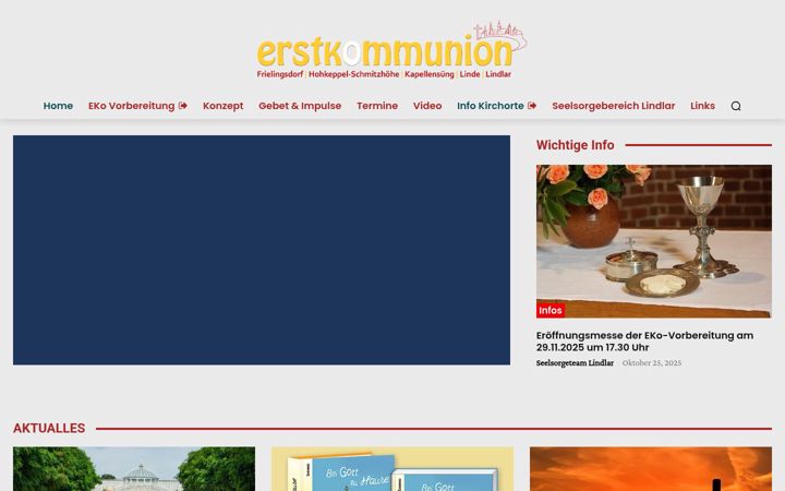 Capture d'écran de erstkommunionlindlar.de