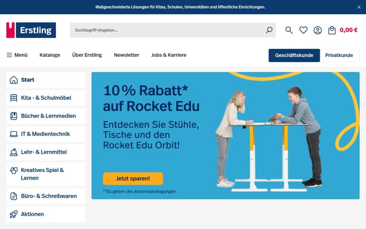 Képernyőkép: erstling.de