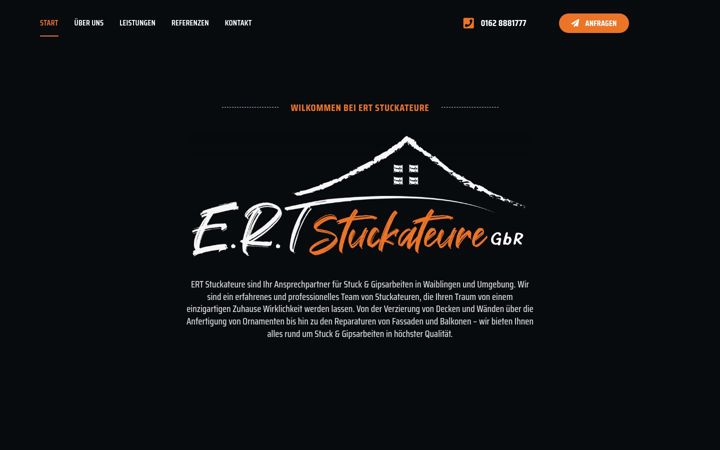 Capture d'écran de ert-stuckateure.de