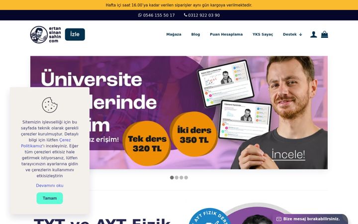 Screenshot of ertansinansahin.com