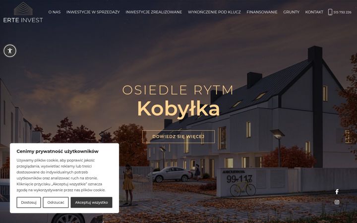 Captura de ecrã de erteinvest.pl