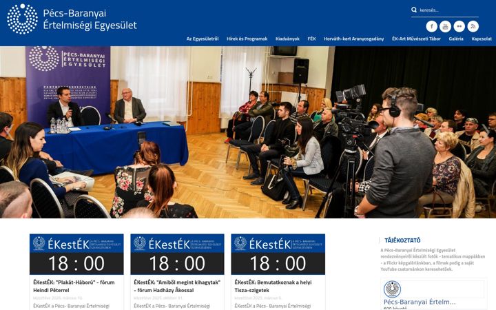 Kuvakaappaus sivustosta ertelmisegiklub.hu