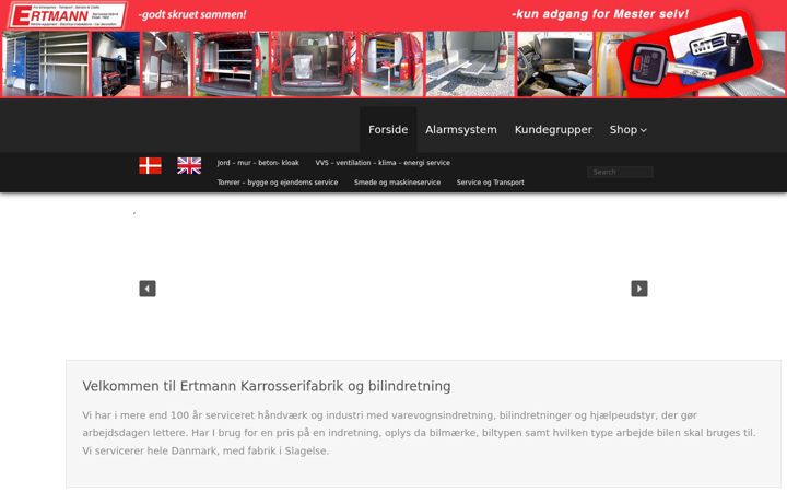 Screenshot stránky ertmann-bilindretning.dk