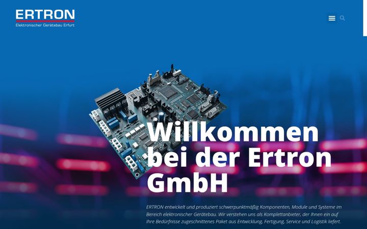 Екранна снимка на ertron.de